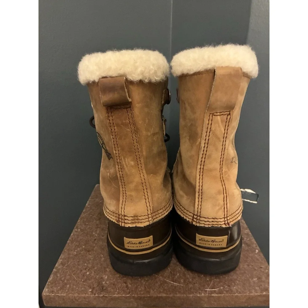 Vintage SOREL Caribou Duck Boots Men's Waterproof Leather Winter Snow Shearlined